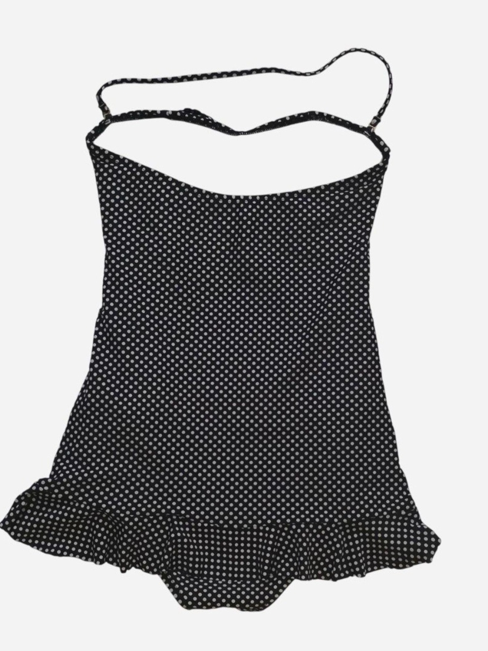 Allen B. By Allen Schwartz Black & White Polka Dot One-Piece Swimsuit Small (6) - Picture 6 of 9
